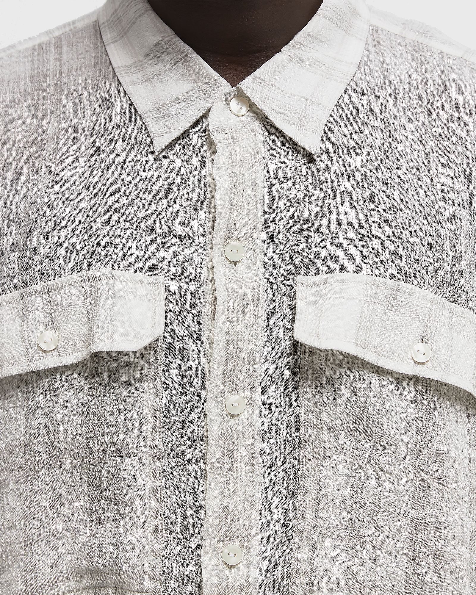 CHECKED SLUBBY SHIRT