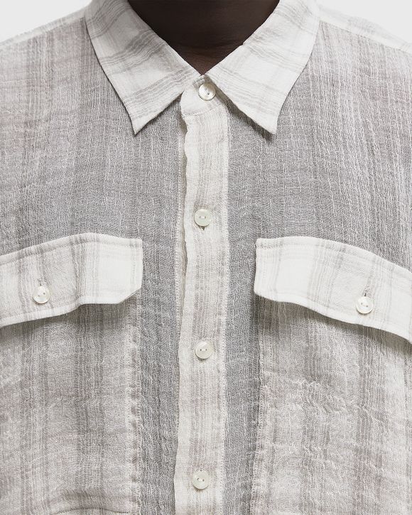 CHECKED SLUBBY SHIRT