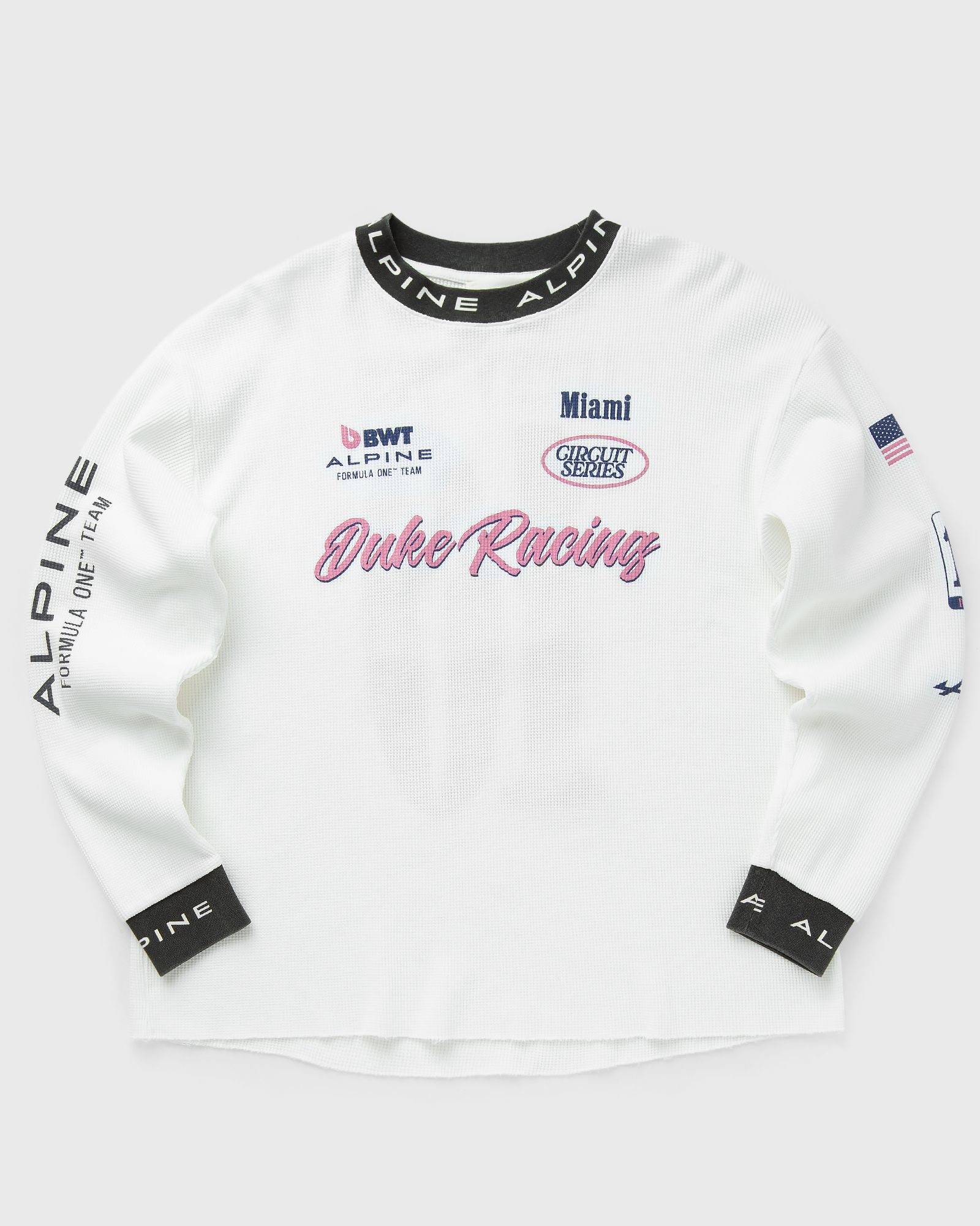 Alpine Formula One Team Vintage White Waffle Long-Sleeve