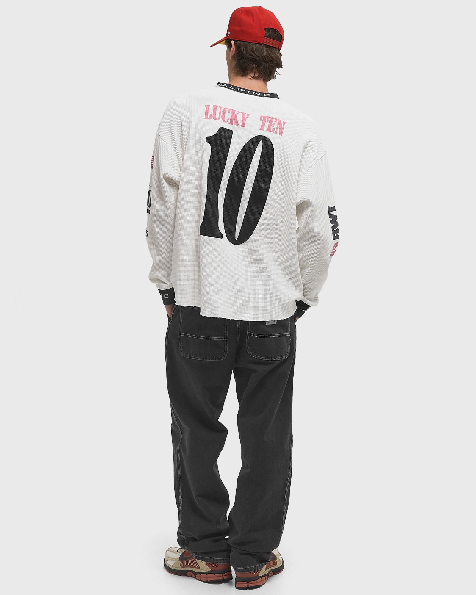 Alpine Formula One Team Vintage White Waffle Long-Sleeve