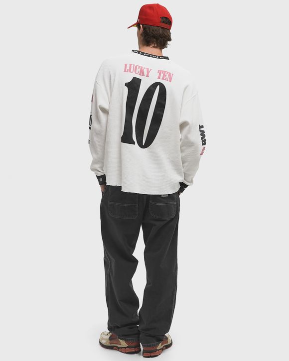 Thumbnail - Alpine Formula One Team Vintage White Waffle Long-Sleeve