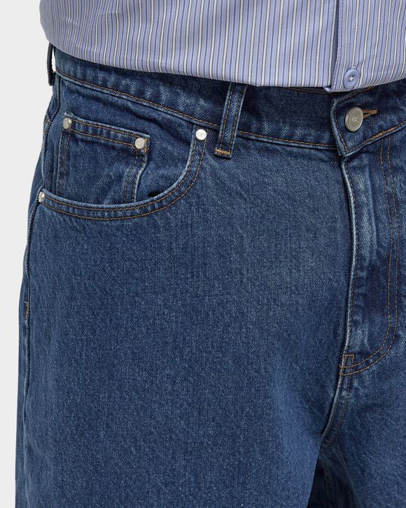 Round pocket Denim Shorts