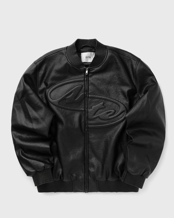 Half Logo Leather Jacket