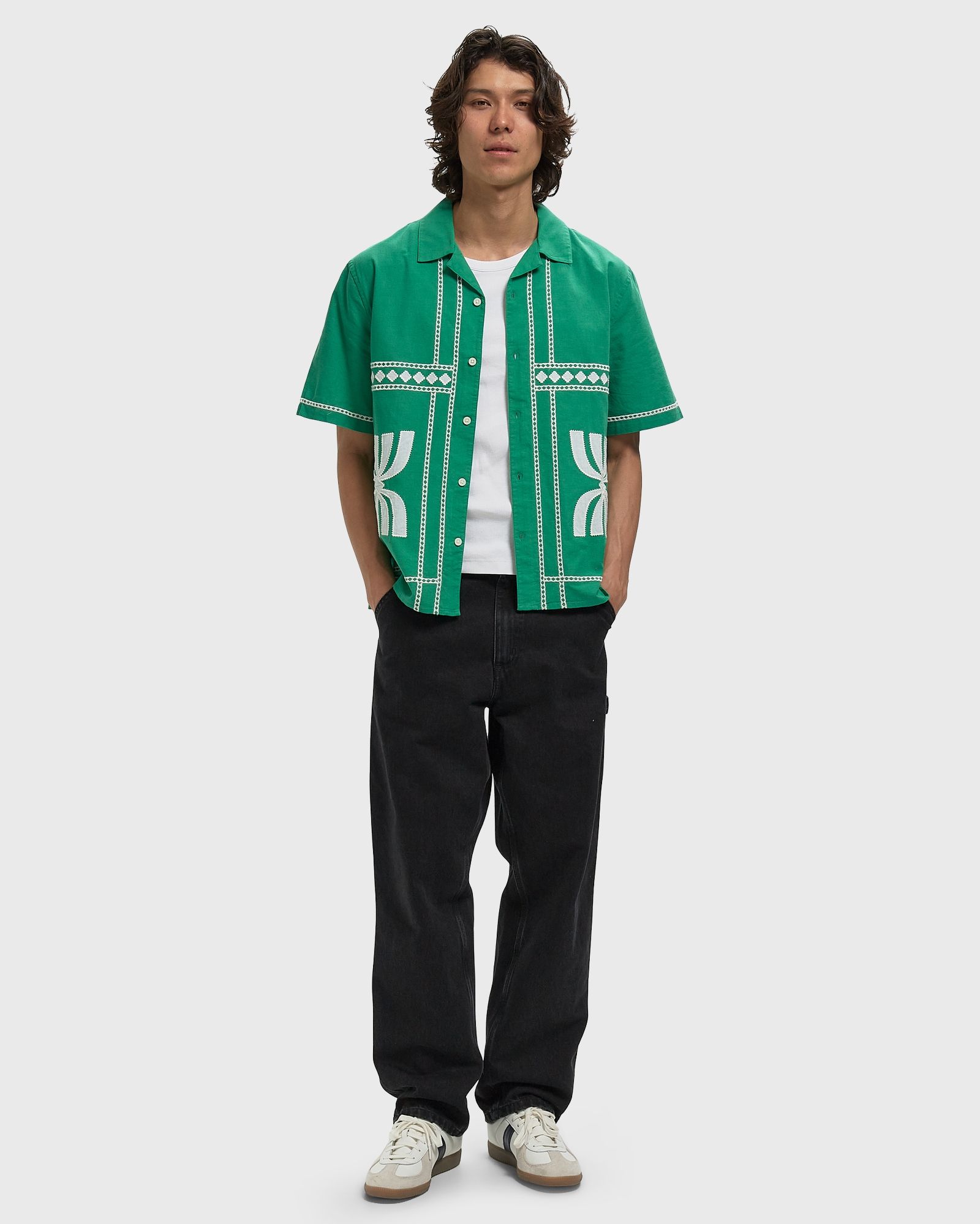 DIDCOT SS SHIRT BORDER APPLIQUE