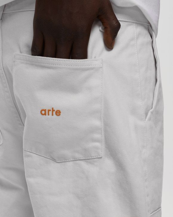 Arte Antwerp Heart Embroidery Workwear Pants Grey LIGHT GREY