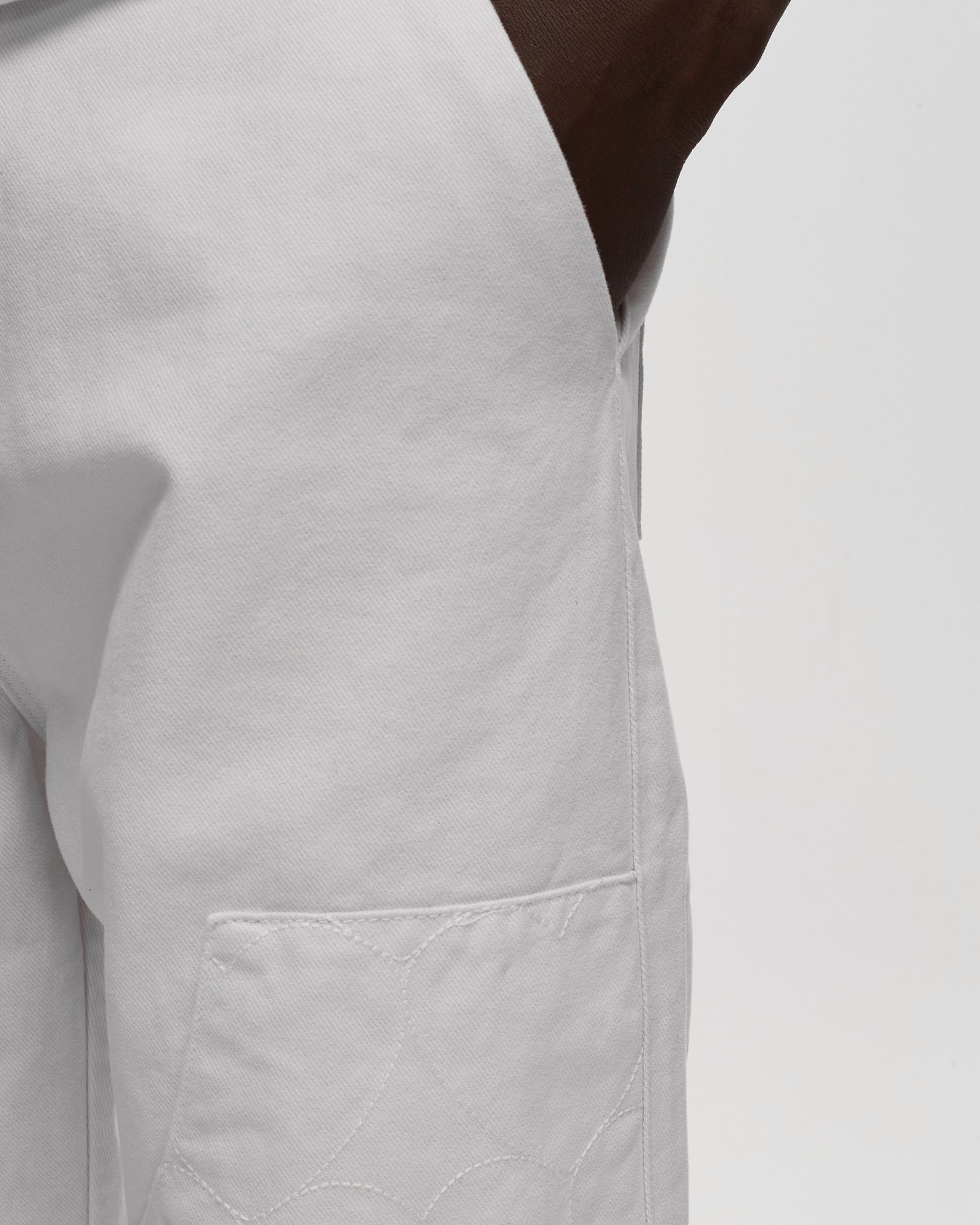 Heart Embroidery Workwear Pants