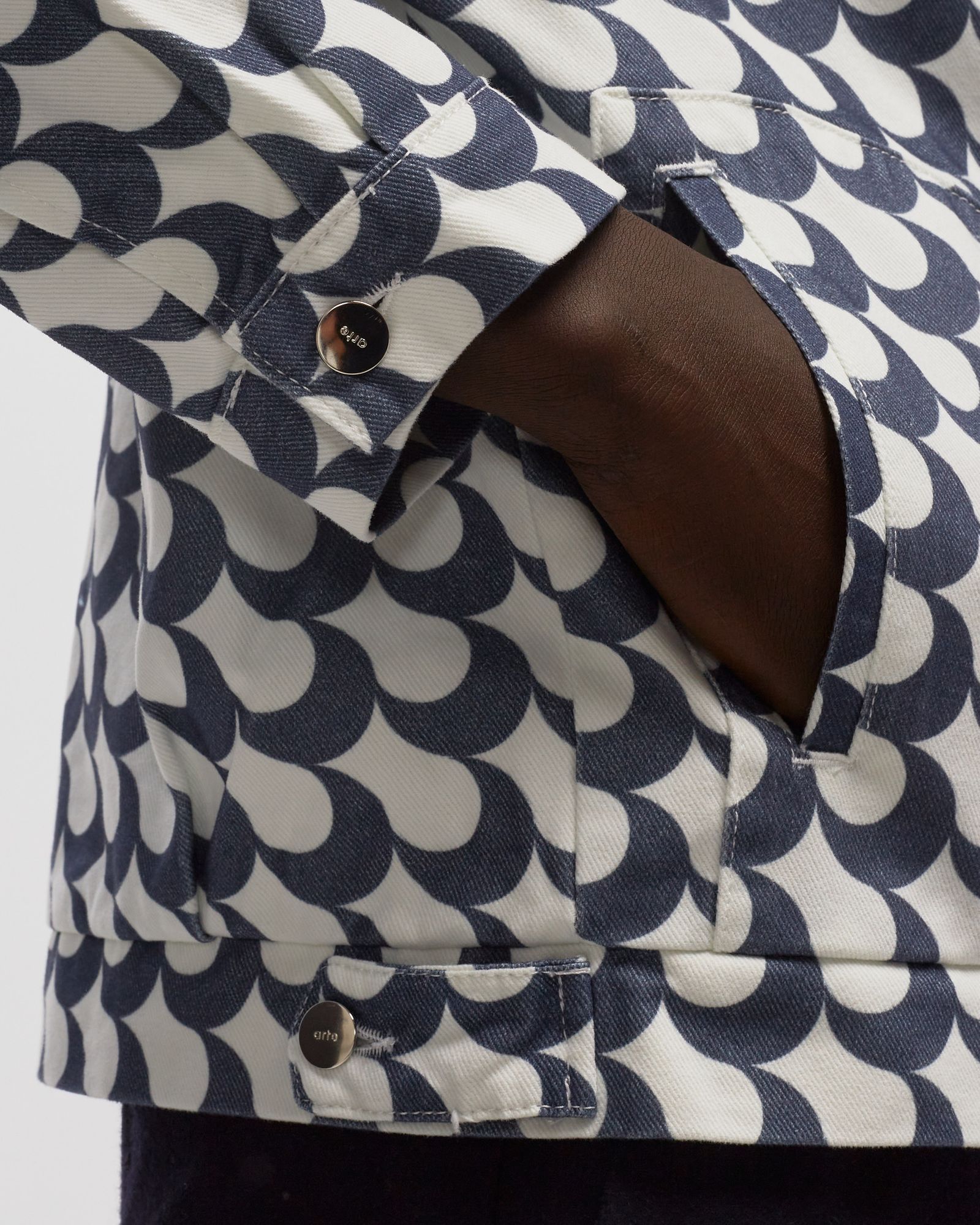 Allover Bauhaus Print Jacket