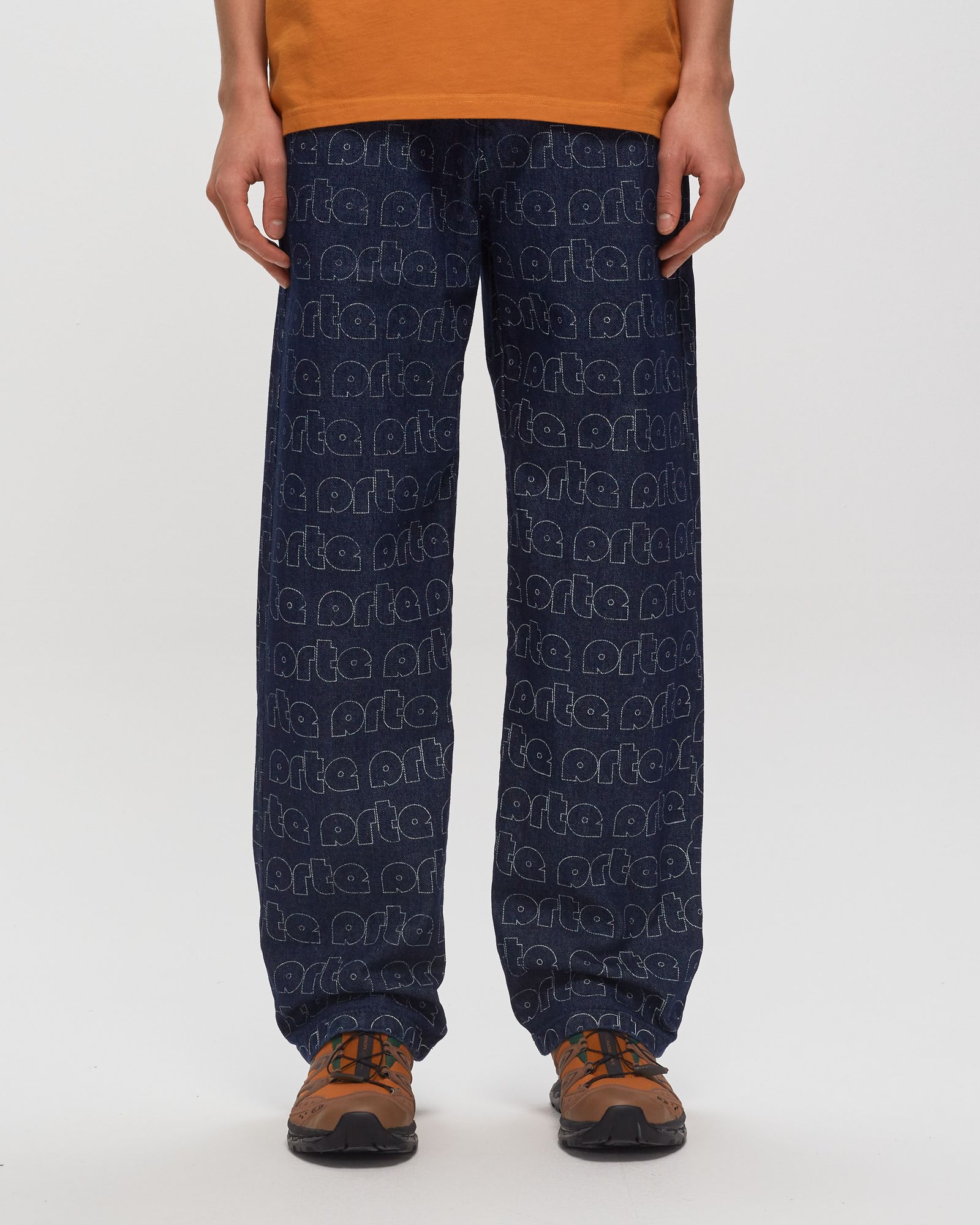 'Paul' Allover Logo Denim Pants