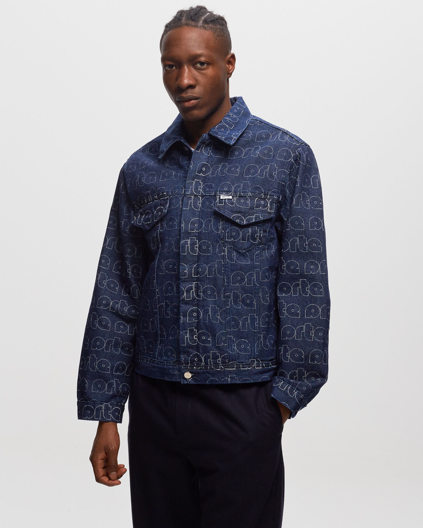 'Jackson' Allover Logo Denim Jacket