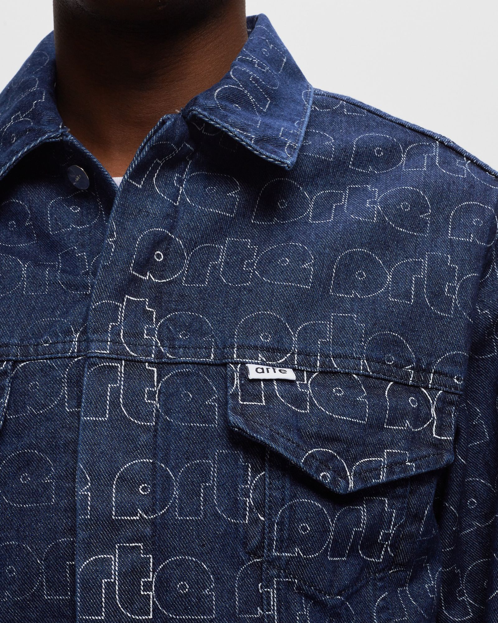 'Jackson' Allover Logo Denim Jacket