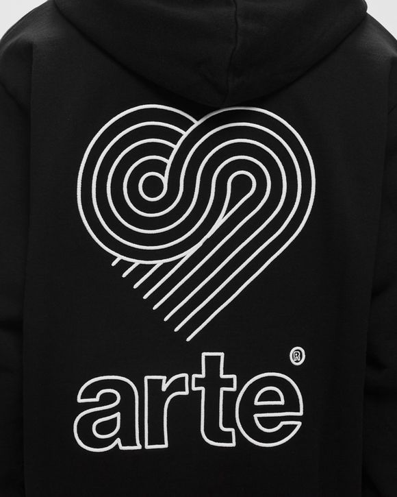 【最終値下げ】arte Antwerp Arte Antwerp Back Stripes Heart Hoodie Black | BSTN Store