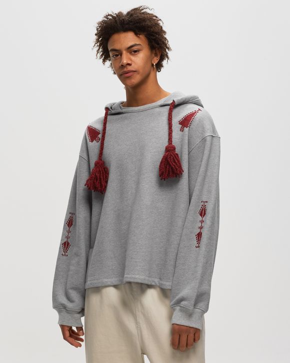 ADISH MAKHLUT LAKIYA TASSELS HOODIE Grey | BSTN Store ADISH MAKHLUT LAKIYA TASSELS HOODIE Grey | BSTN Store