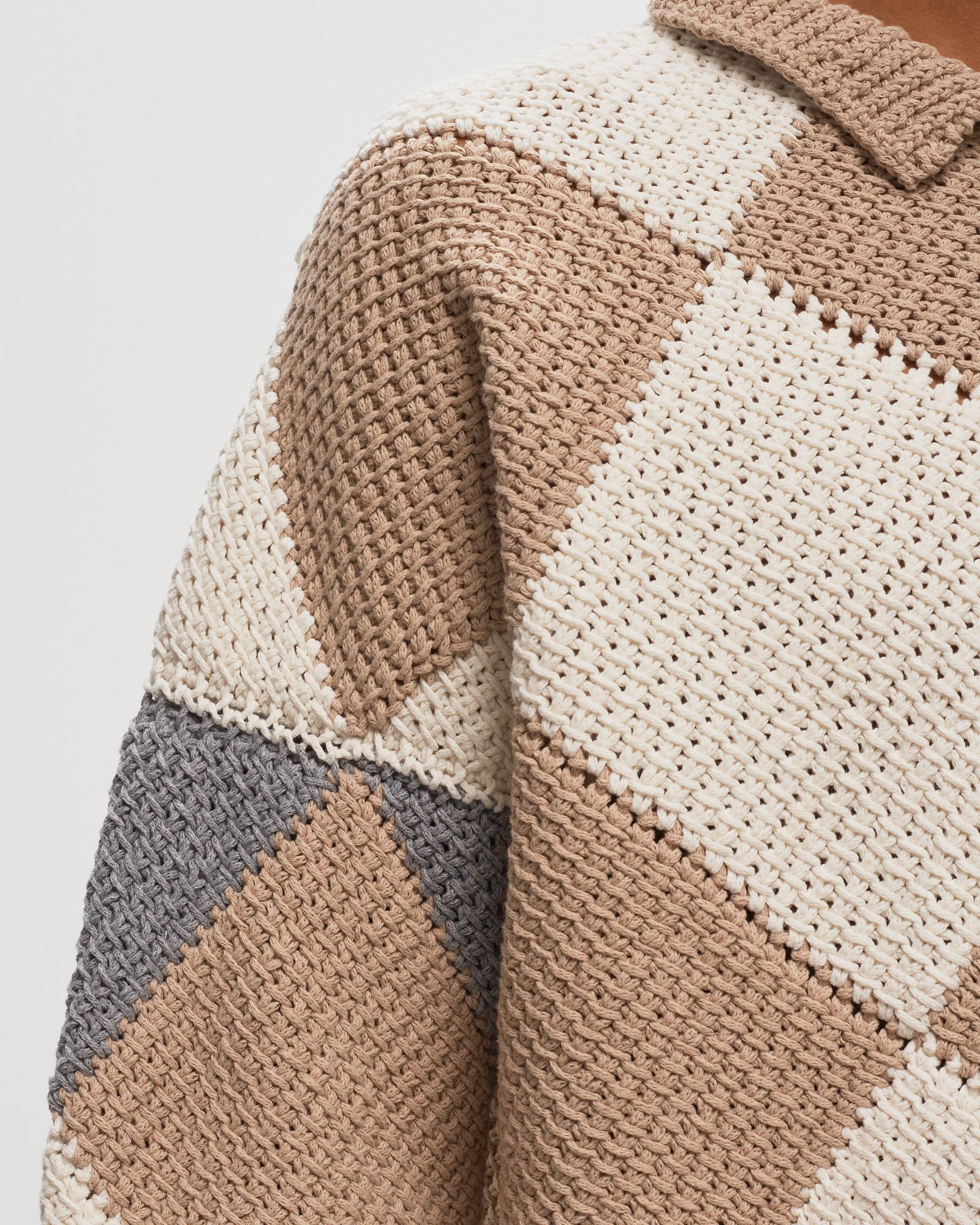 IOTA HAND KNITTED COLLAR JUMPER