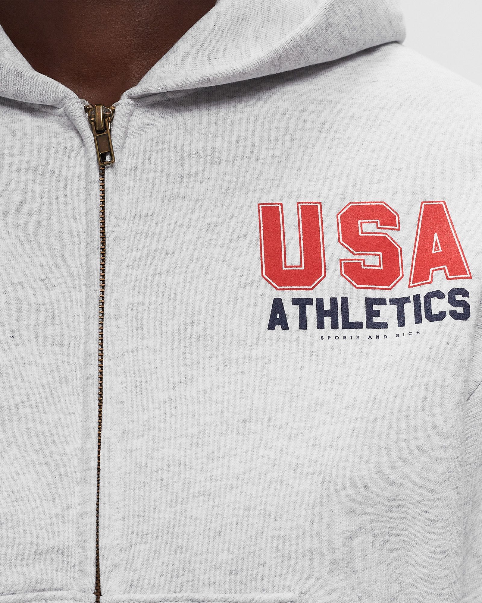 USA Athletics Cropped Zip Hoodie