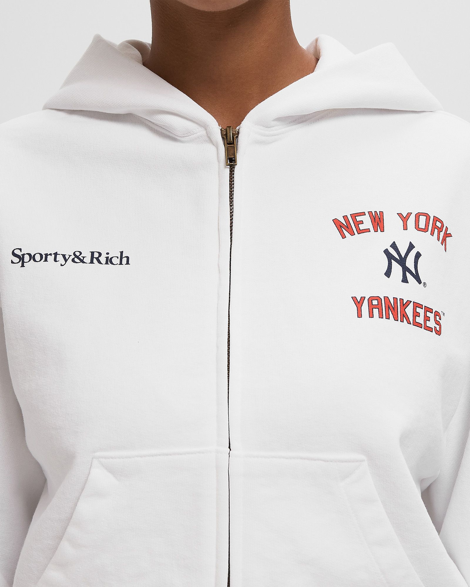 Homerun Cropped Zip Hoodie