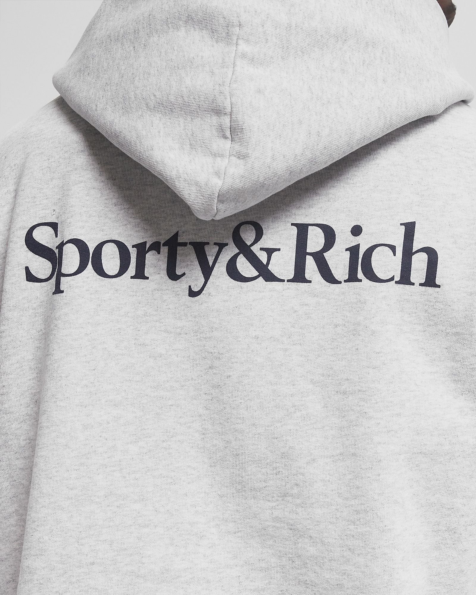 Sporty&Rich × 47 × Dodgers Serif Hoodie Dodgers Serif Hoodie - Heather Gray/Navy – Sporty & Rich