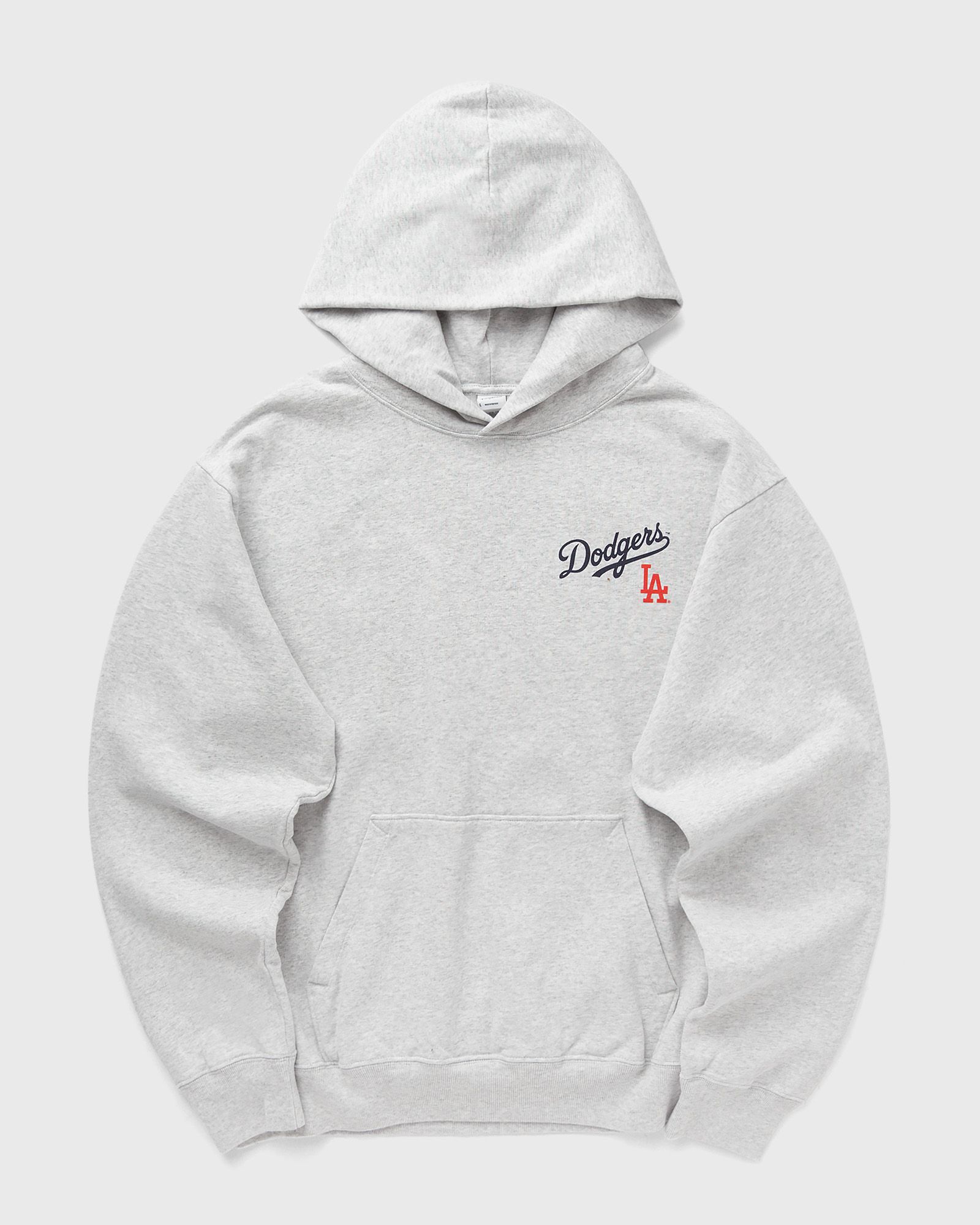 Sporty&Rich × 47 × Dodgers Serif Hoodie Dodgers Serif Hoodie - Heather Gray/Navy – Sporty & Rich