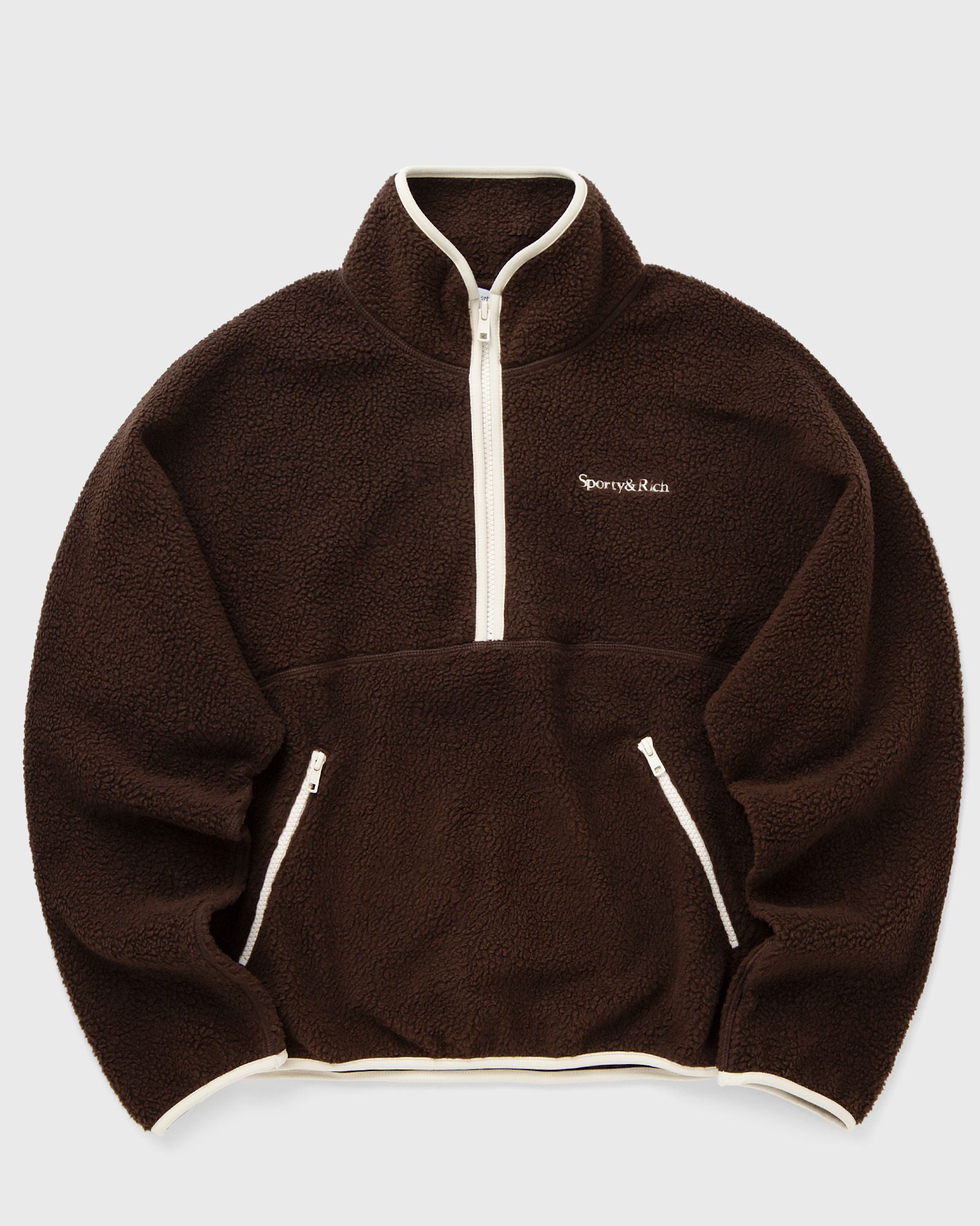 Serif Logo Sherpa Quarter Zip