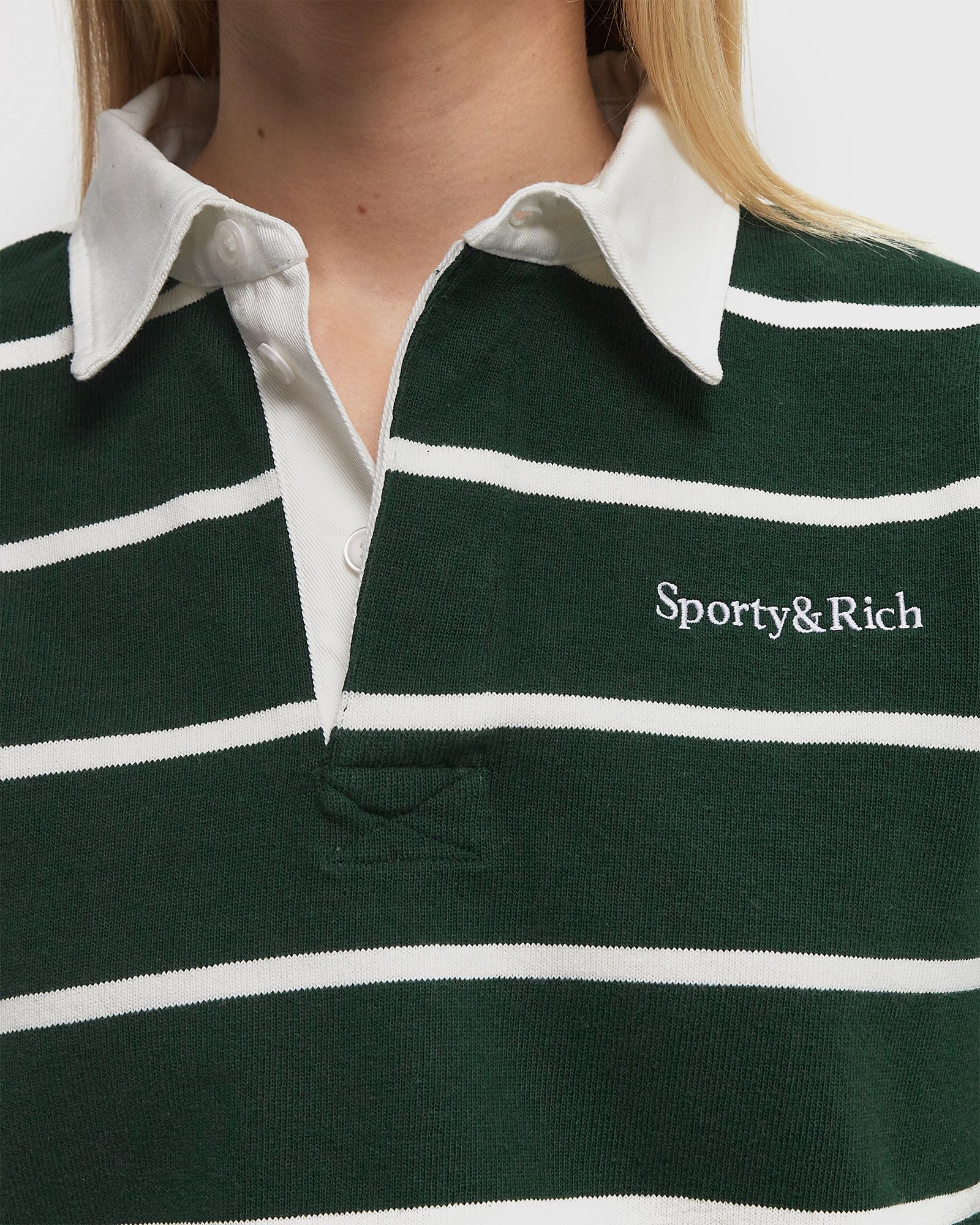 Serif Logo Cropped Rugby Polo