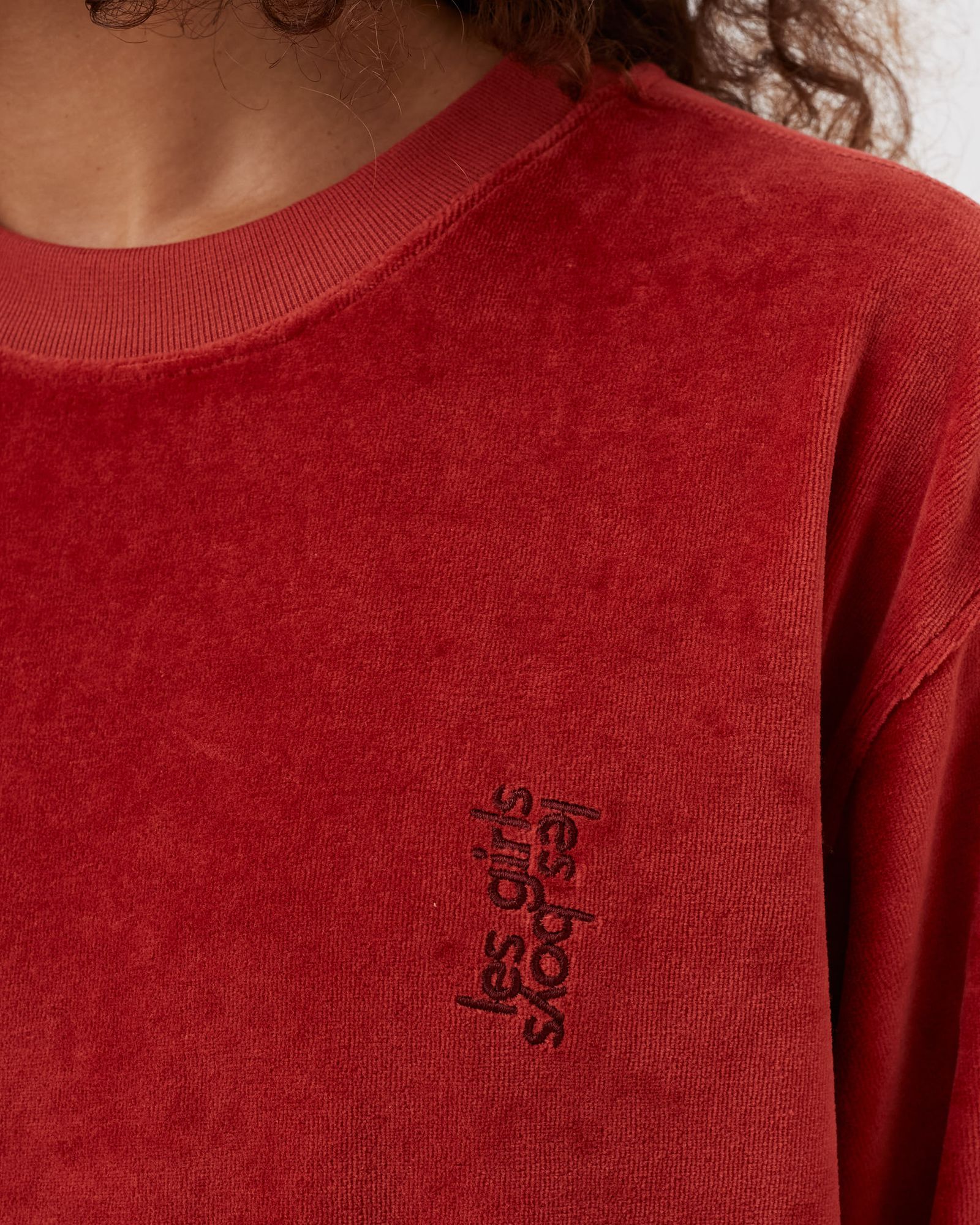 VELOUR SWEATS CREWNECK SWEATSHIRT