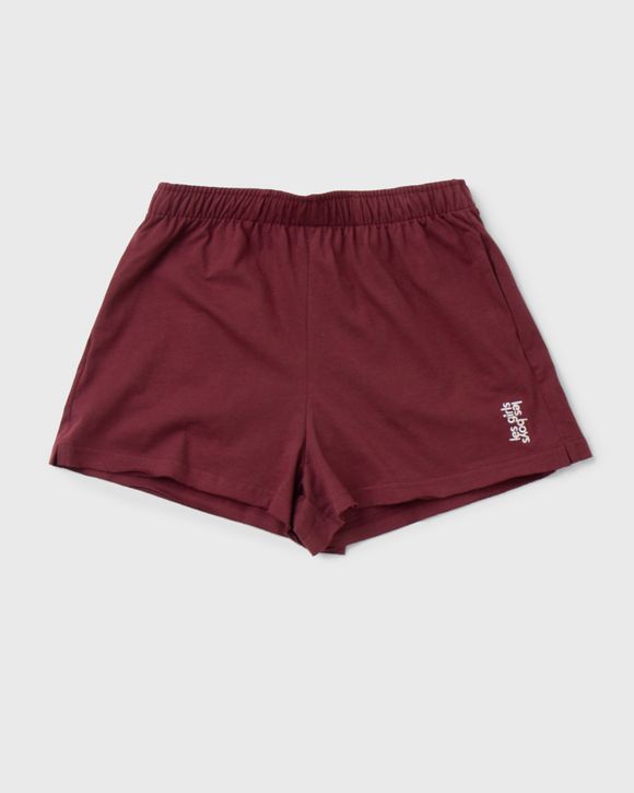 Les Girls Les Boys SINGLE JERSEY DECONSTRUCTED LOOSE SHORTS Red | BSTN ...