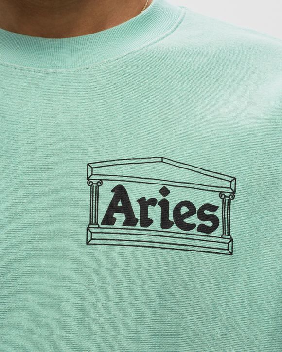【ARIES】 FUAR20000 Premium Temple Sweatshirt Pastel Green Aries Premium temple sweatshirt Pastel green - GRADUATE