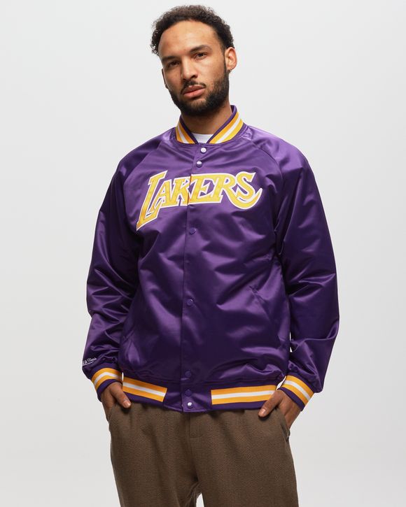 lakers purple satin jacket