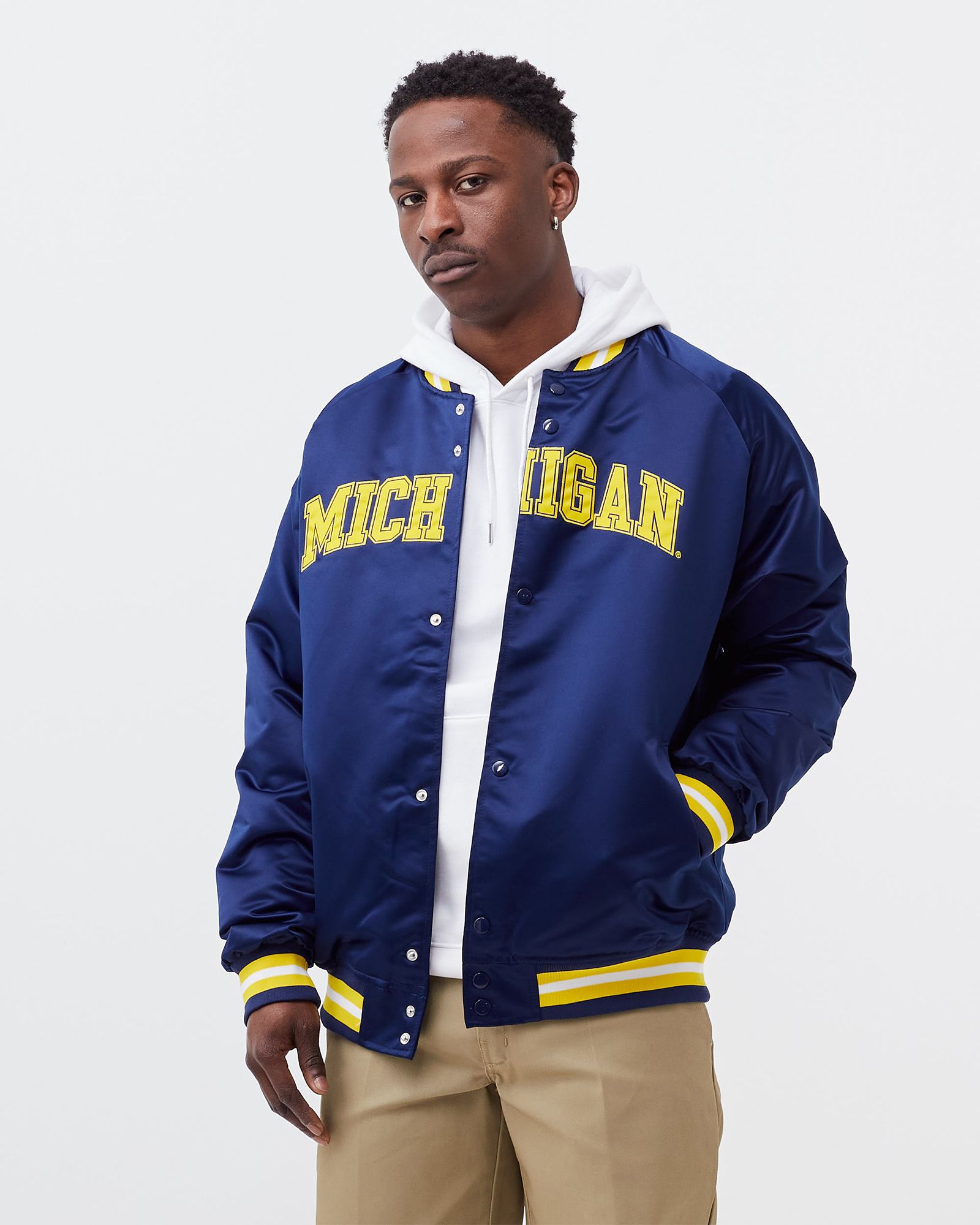 NCAA LIGHTWEIGHT SATIN JACKET UNIVERSITY OF MICHIGAN