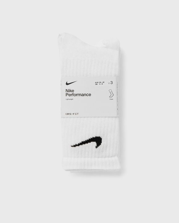 Nike Socks Performance Lightweight Crew 3 Pack White Black