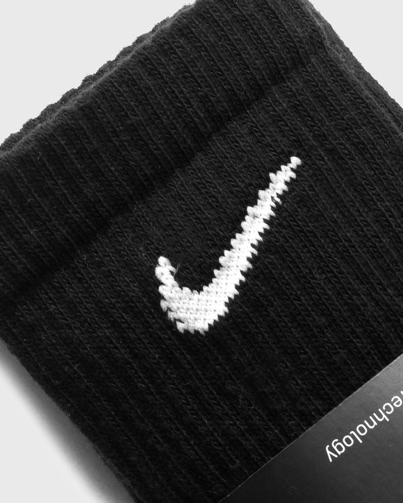 Nike Everyday Cushioned Training Crew Socks (3 Pairs) Black - black/white