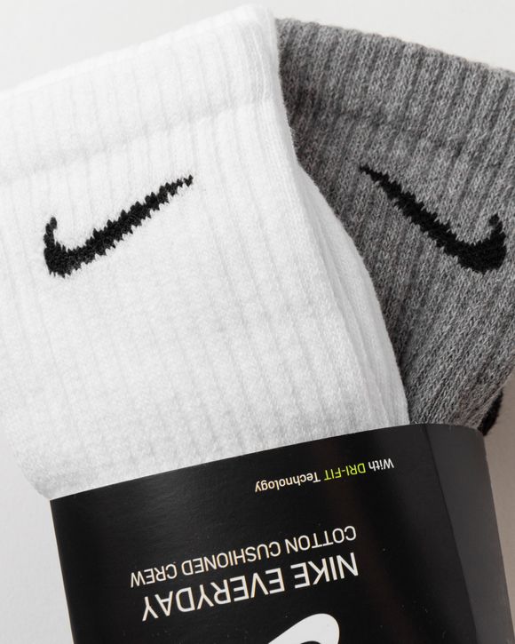 Nike Cotton Cushioned Crew 3 pk (White-Black-Grey)-SX7664-964