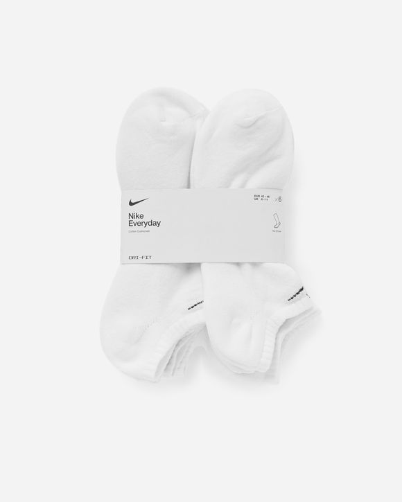 Nike Everyday Cushioned Training Crew Socks (6 Pairs)-White - Hibbett