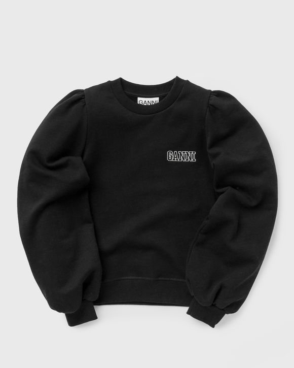 Ganni WMNS Puff Shoulder Sweatshirt Black BSTN Store