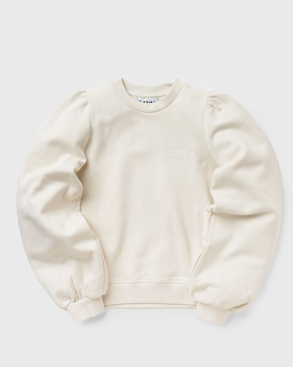 Ganni WMNS Puff Shoulder Sweatshirt White | BSTN Store