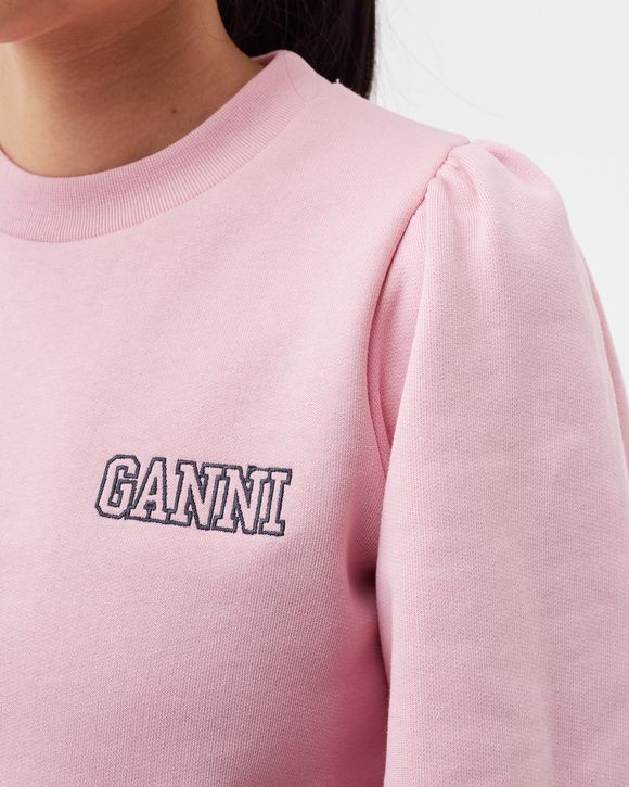 Ganni WMNS Puff Shoulder Sweatshirt Pink - SWEET LILAC