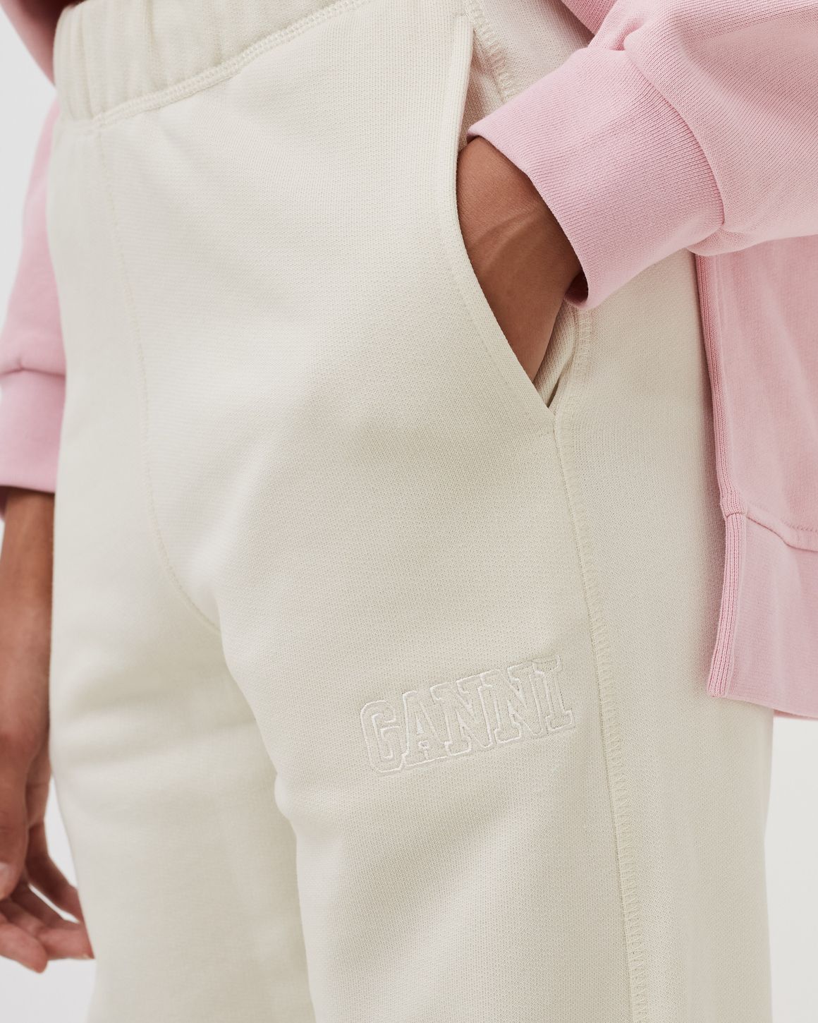 パンツ Ganni Software Isoli Elasticated Pants Egglet T2925135 T2925 GANNI Software Isoli Lounge Pants - Pink | Garmentory