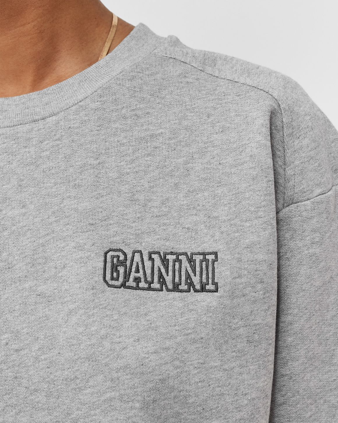 トップス GANNI OVERSIZED SWEATSHIRT Paloma Melange Grey Isoli Oversized Sweatshirt | GANNI US