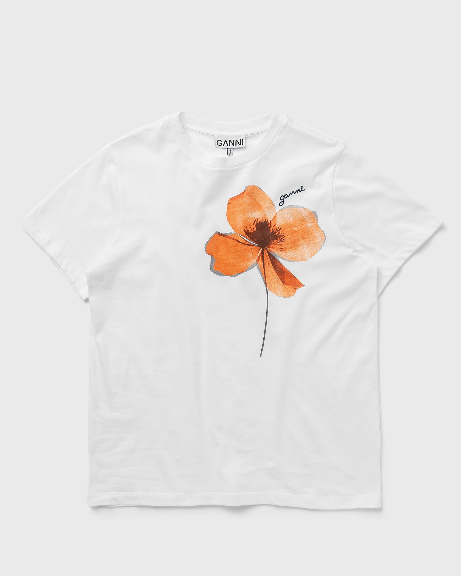 Light Cotton Jersey O-neck Flower Tee