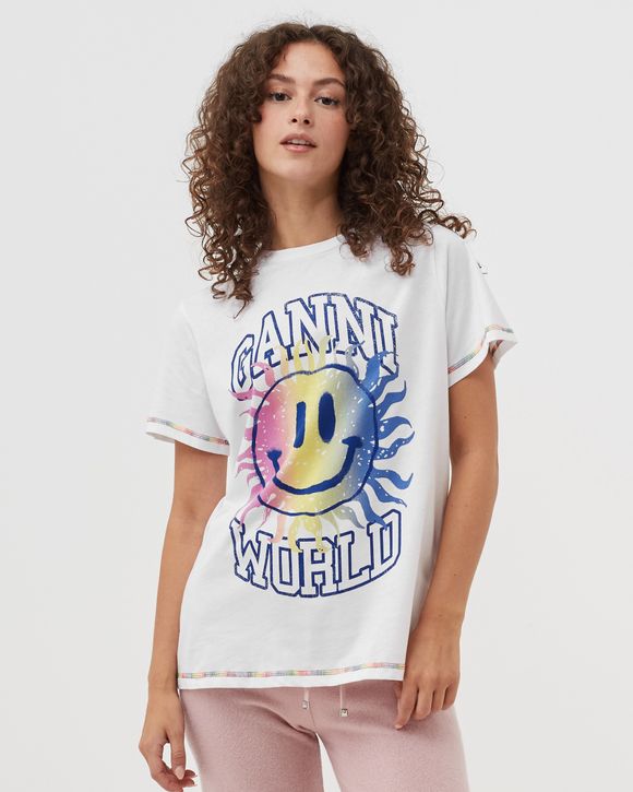 Ganni Embroidered T-Shirt - Bright White