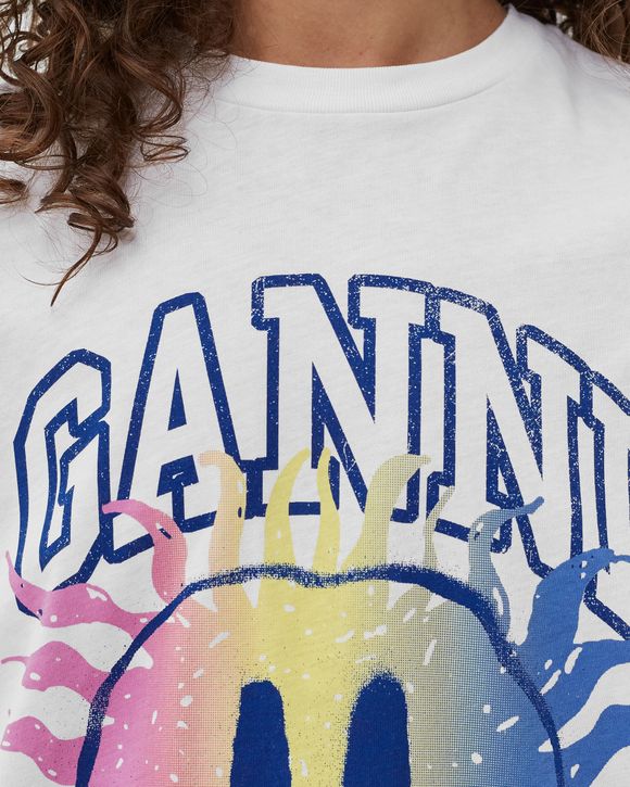 GANNI Black Smiley Relaxed T-Shirt | Jules B