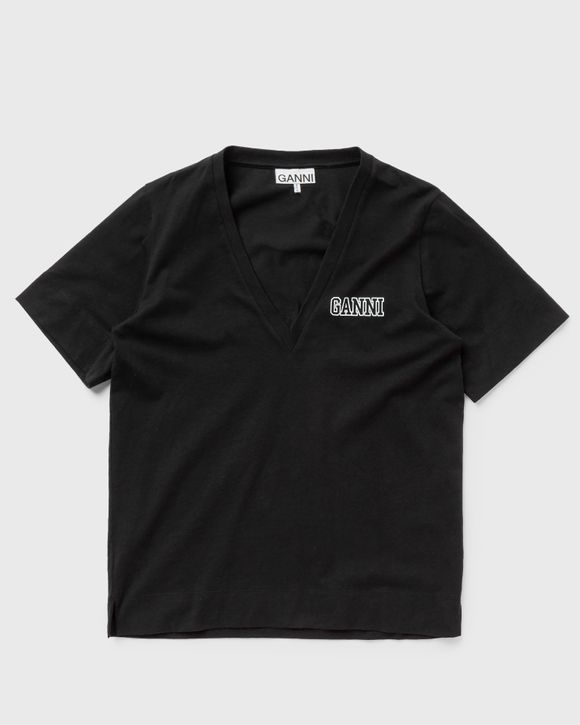 Ganni WMNS V-neck T-shirt Black | BSTN Store