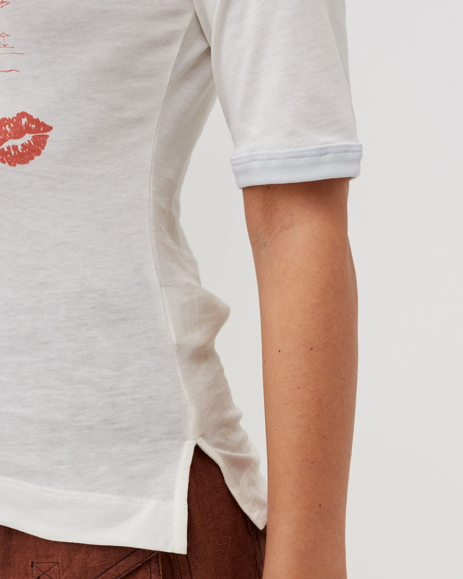 Light Cotton Jersey O-neck Fitted Tee