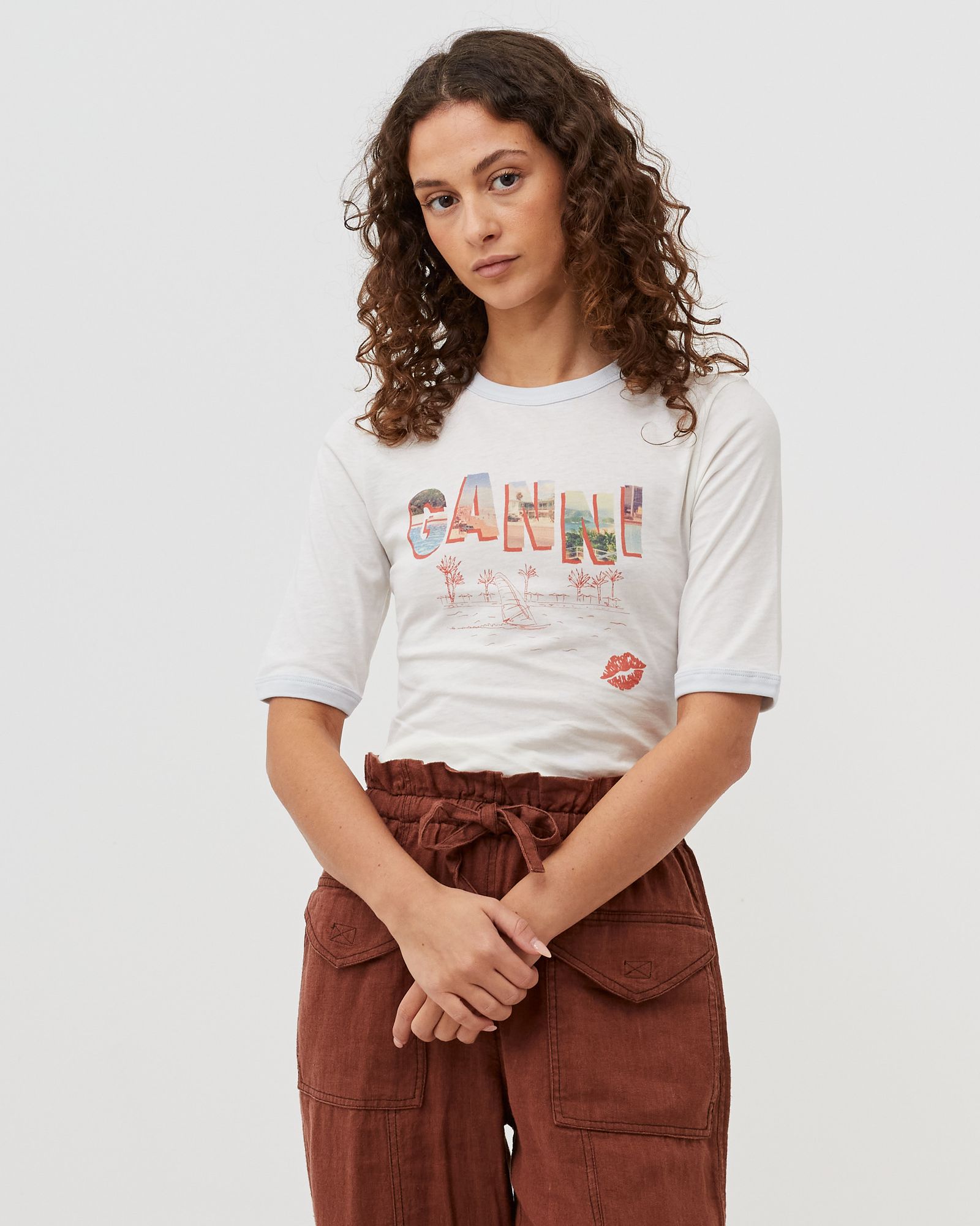 Light Cotton Jersey O-neck Fitted Tee