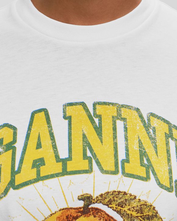 Ganni Peach T-Shirt - White