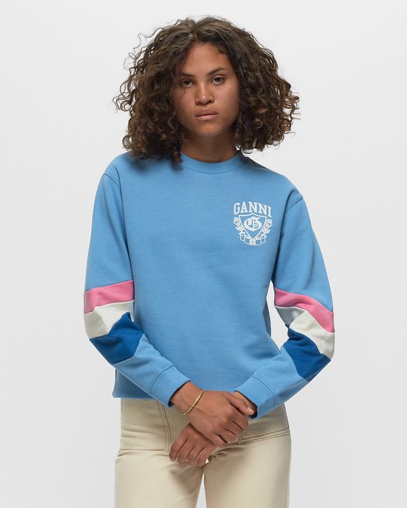 Ganni Isoli Ganni Shield Oversized Sweatshirt Blue BSTN Store