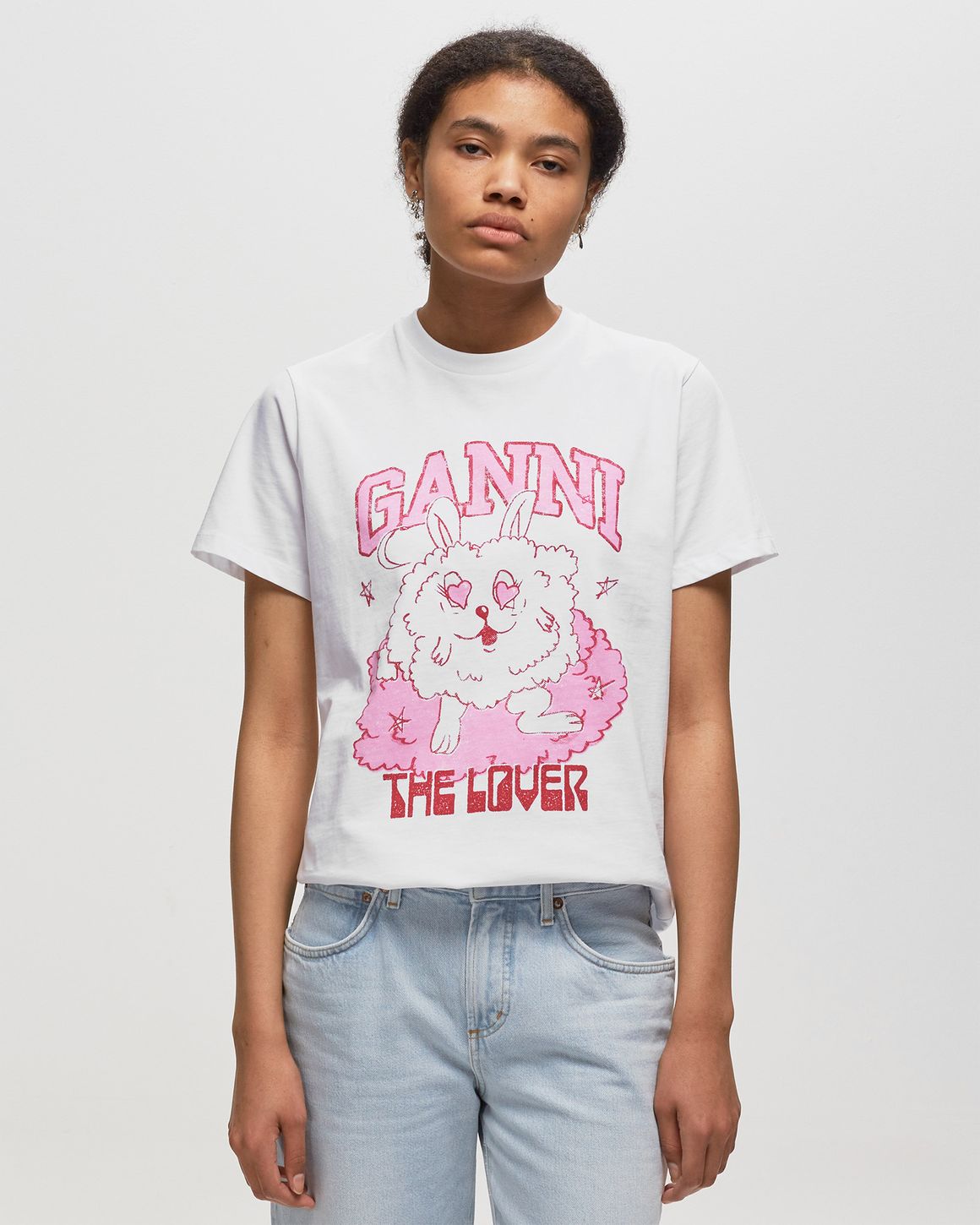 RelaxedTシャツ Fun Bunny Basic Jersey GANNI RelaxedTシャツ Fun Bunny Basic Jersey GANNI