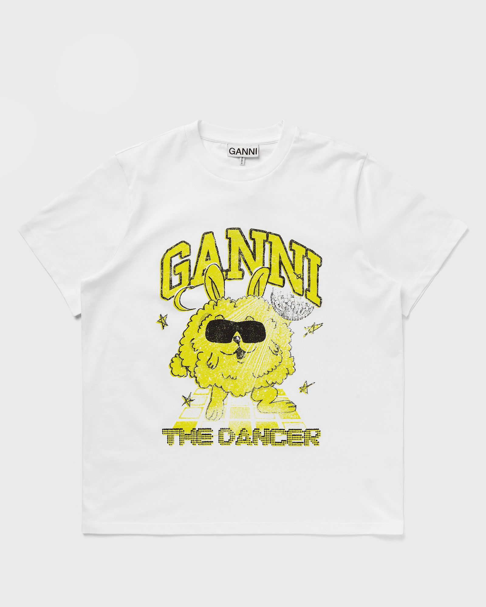 Ganni WMNS Basic Jersey Dance Bunny Relaxed T-Shirt White