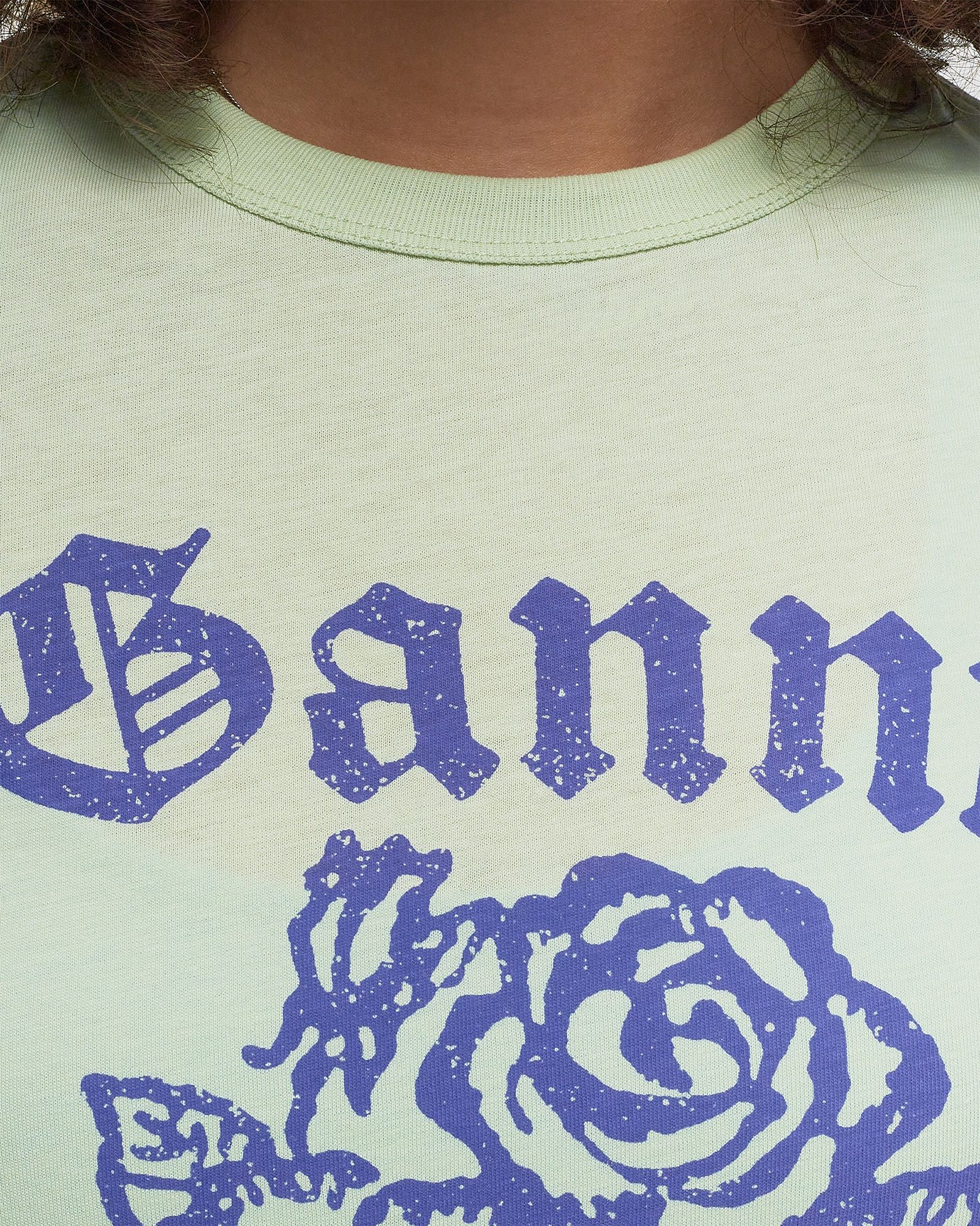 Light Cotton Jersey Flower Fitted T-shirt