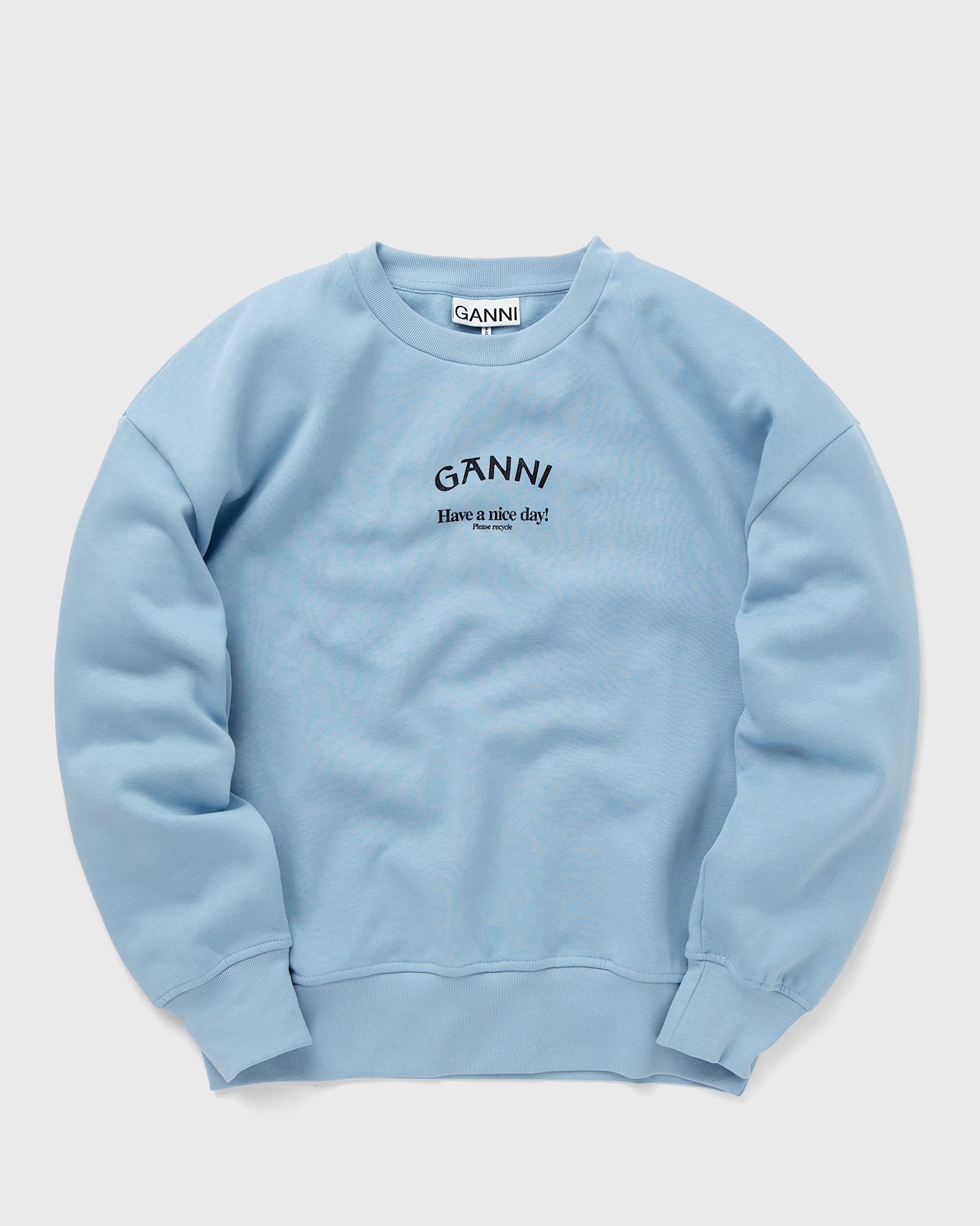 Ganni - isoli oversized sweatshirt women sweatshirts blue in größe:l/xl