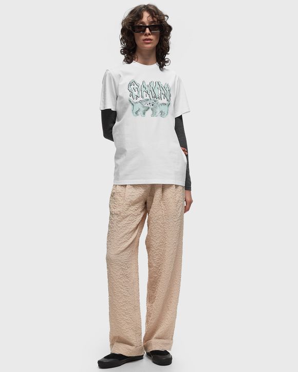 ★人気★【GANNI】BASIC JERSEY LOVE CATS RELAXED Tシャツ Ganni | Basic Jersey Love Cats Relaxed T-Shirt | Women